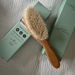 Wooden Baby Hair Brush with Natural Bristles